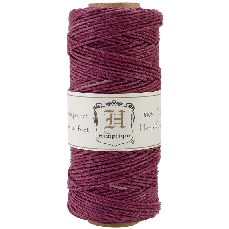 Hemp Cord Spool 20lb 205' Burgundy