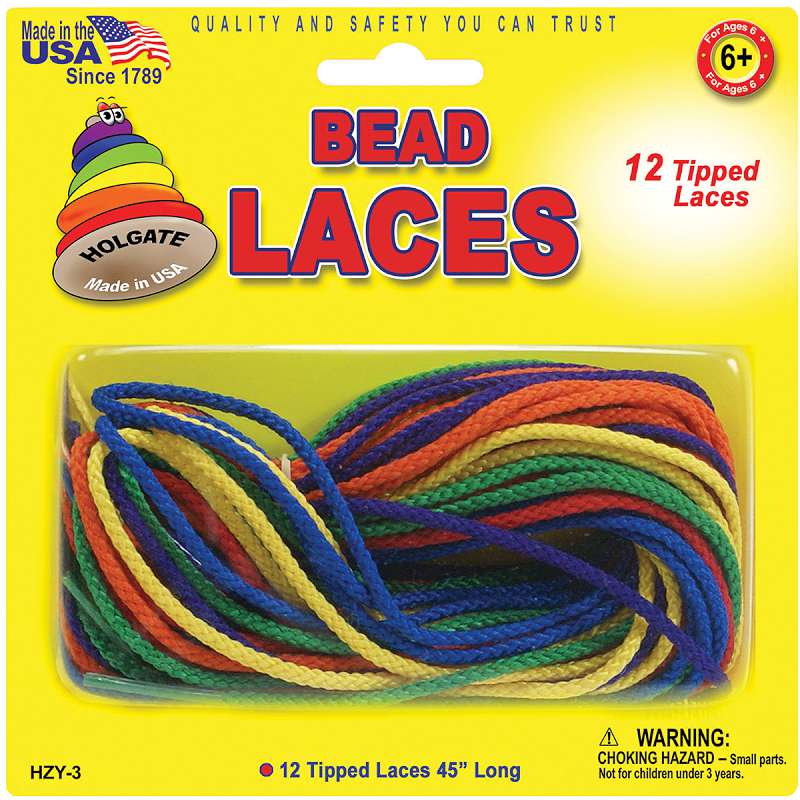 Bead Laces 45" 12/Pkg Assorted Colors
