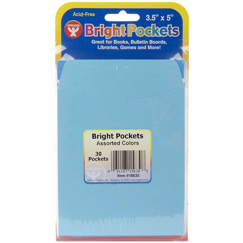 Mighty Bright Pockets 3.5"X5" 30/Pkg Assorted Colors