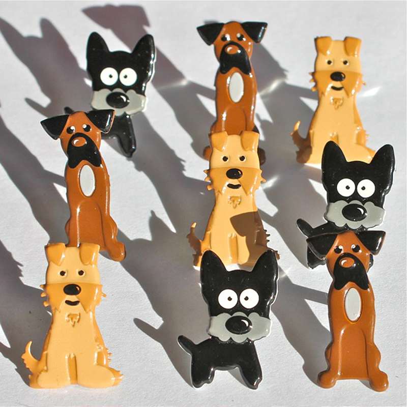 Eyelet Outlet Shape Brads 12/Pkg Puppies
