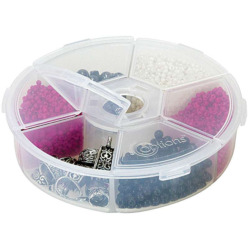 Creative Options Round Accessory Organizer 4.25"X4.25"X1.25" Clear