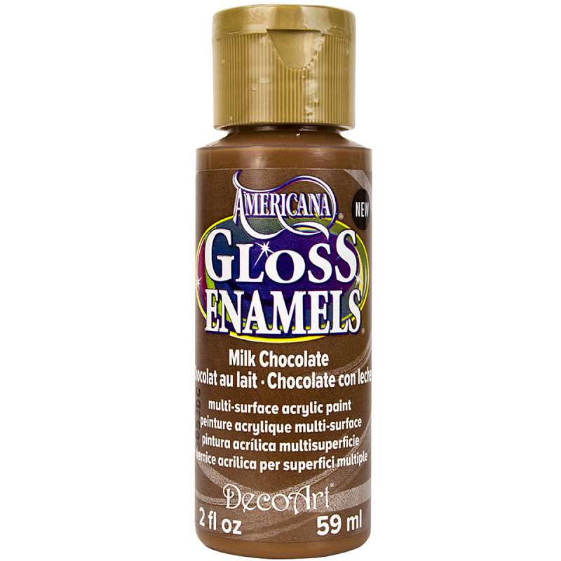 Americana Gloss Enamels Acrylic Paint 2oz Milk Chocolate