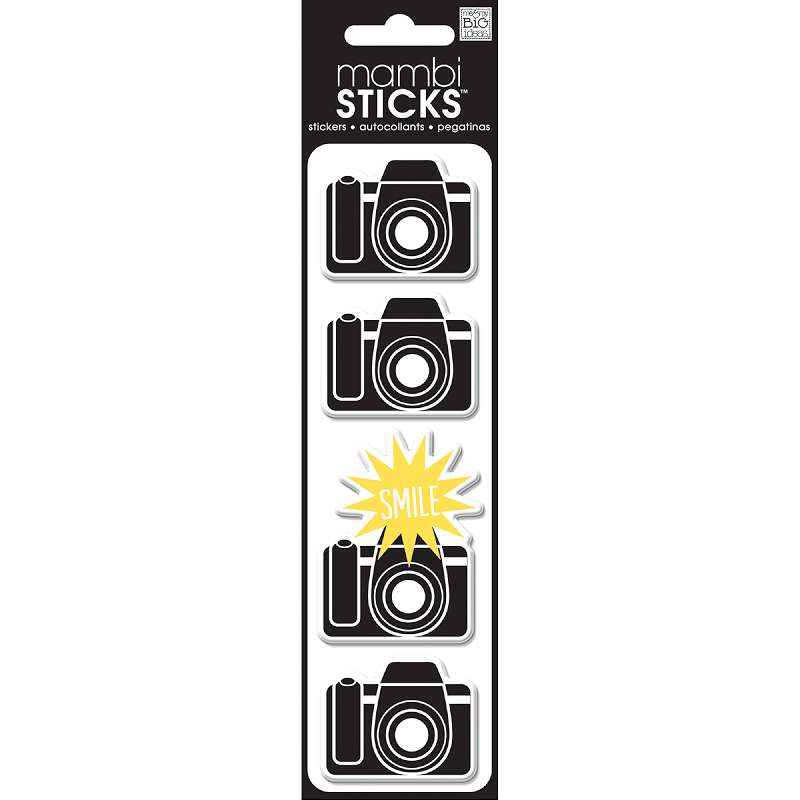 Puffy Stickers Camera Smile