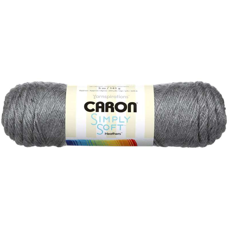 Simply Soft Heather Yarn-Grey Heather