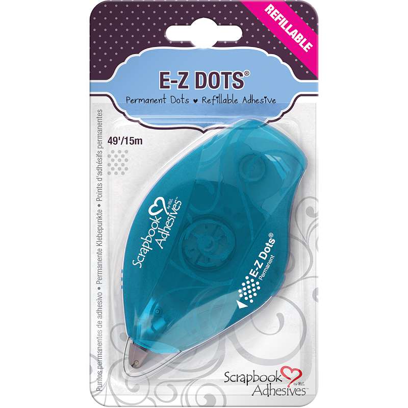 Scrapbook Adhesives E-Z Dots Refillable Dispenser Permanent, 49'