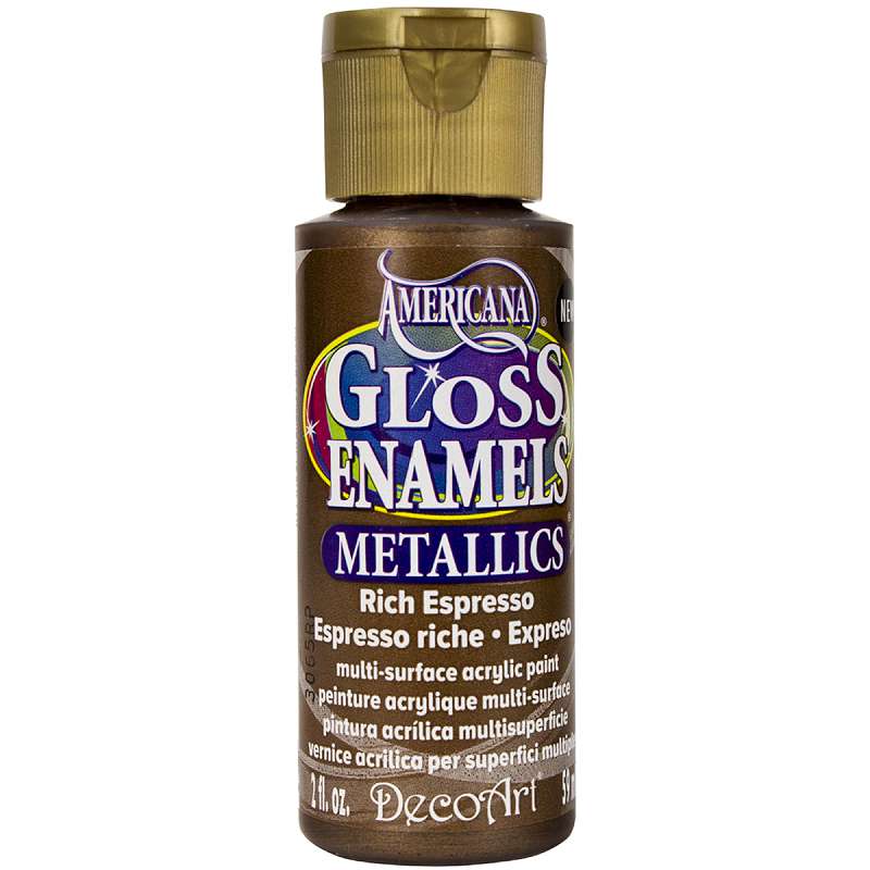 Americana Gloss Enamels Acrylic Paint 2oz Rich Espresso