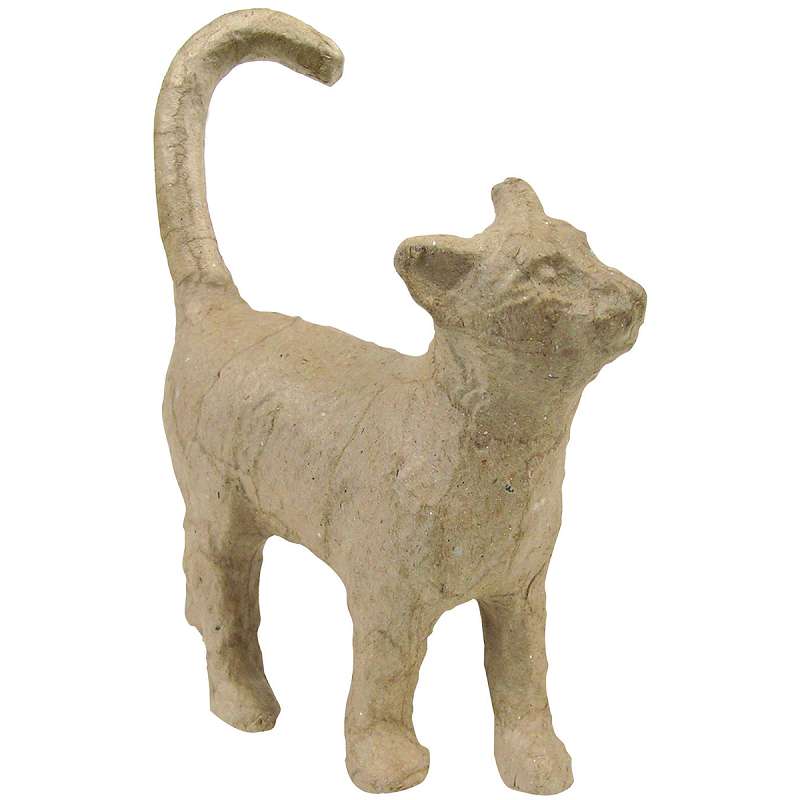 Paper-Mache Figurine 4.5" Cat