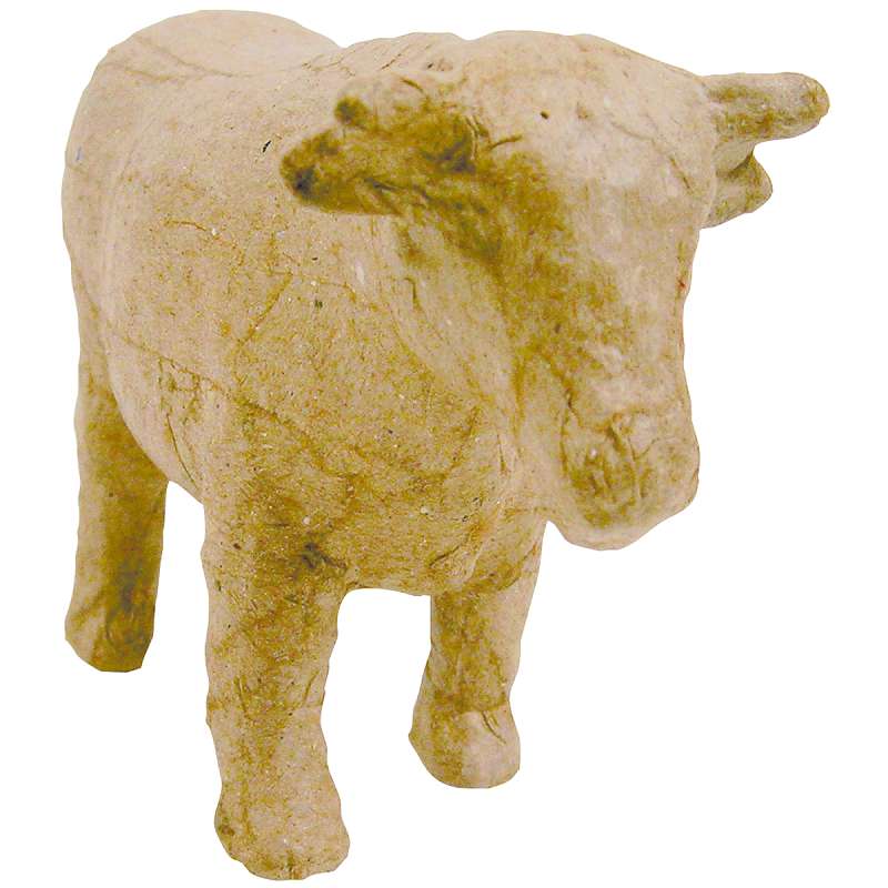 Paper-Mache Figurine 4.5" Cow
