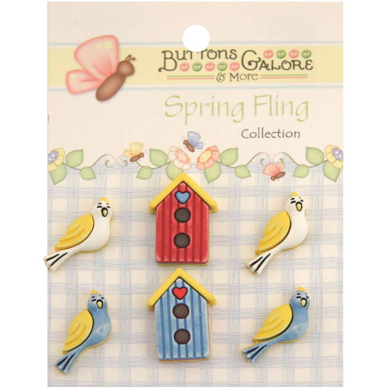 Spring Fling Buttons Birds Of A Feather