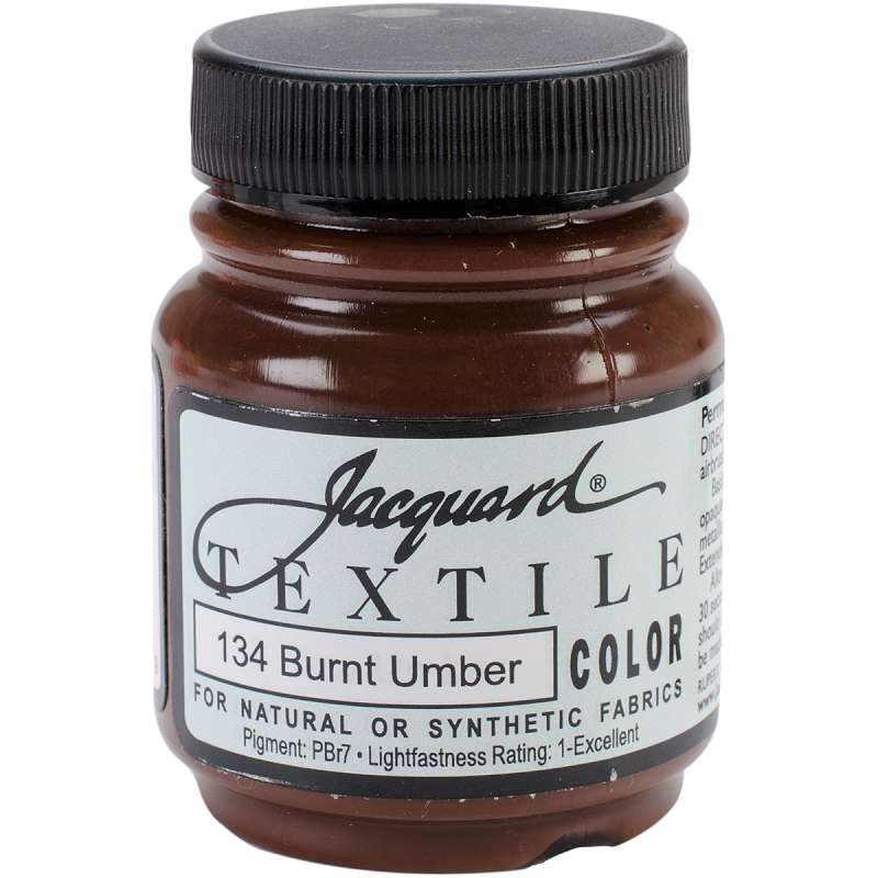 Jacquard Textile Color Fabric Paint 2.25oz Burnt Umber