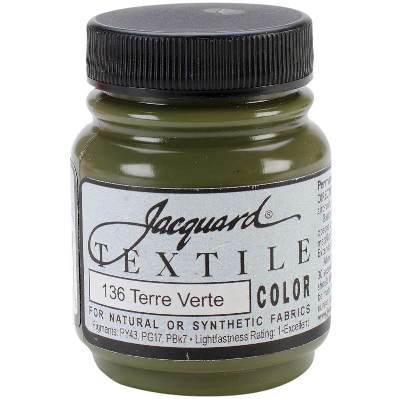 Jacquard Textile Color Fabric Paint 2.25oz Terre Verte