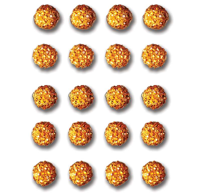 Queen & Co Twinkle Goosebumps 6mm Self-Adhesive 20/Pkg Orange