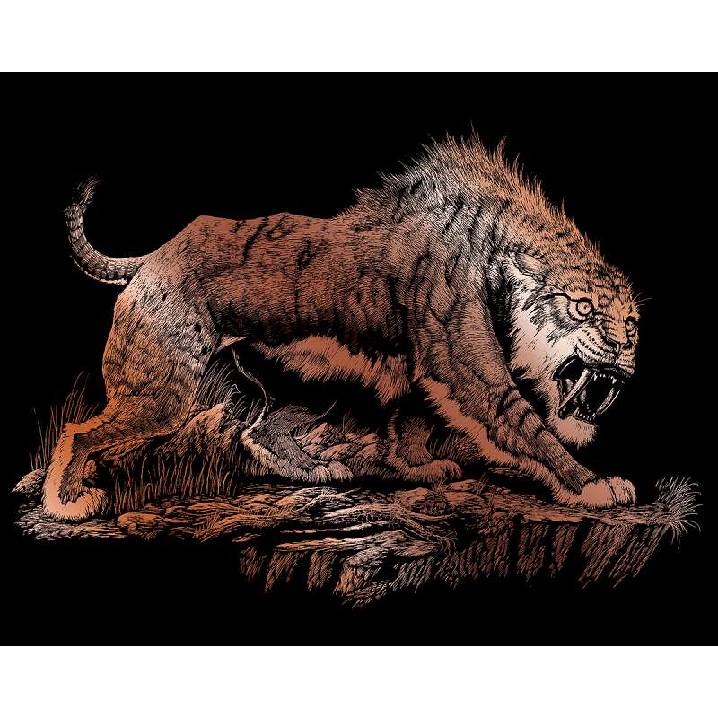 Copper Foil Engraving Art Kit 8"X10" Sabretooth