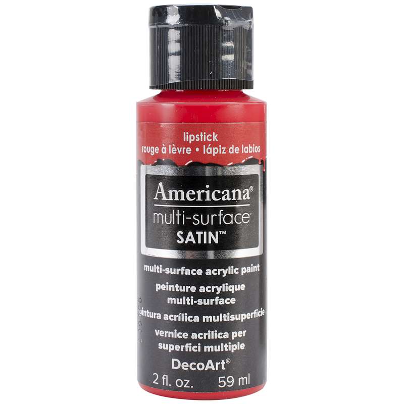 Americana Multi-Surface Satin Acrylic Paint 2oz Lipstick