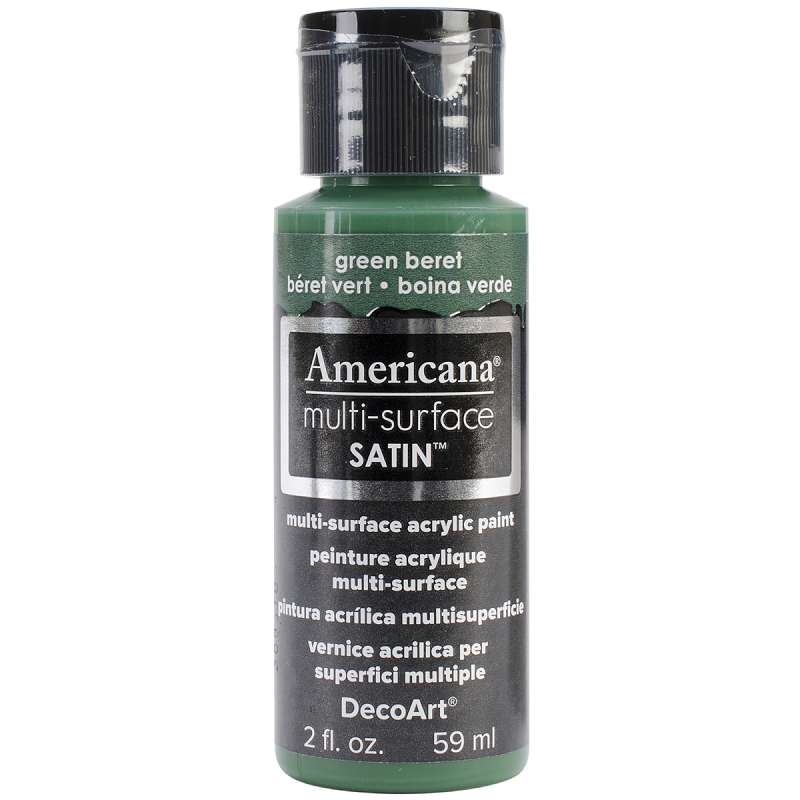 Americana Multi-Surface Satin Acrylic Paint 2oz Green Beret