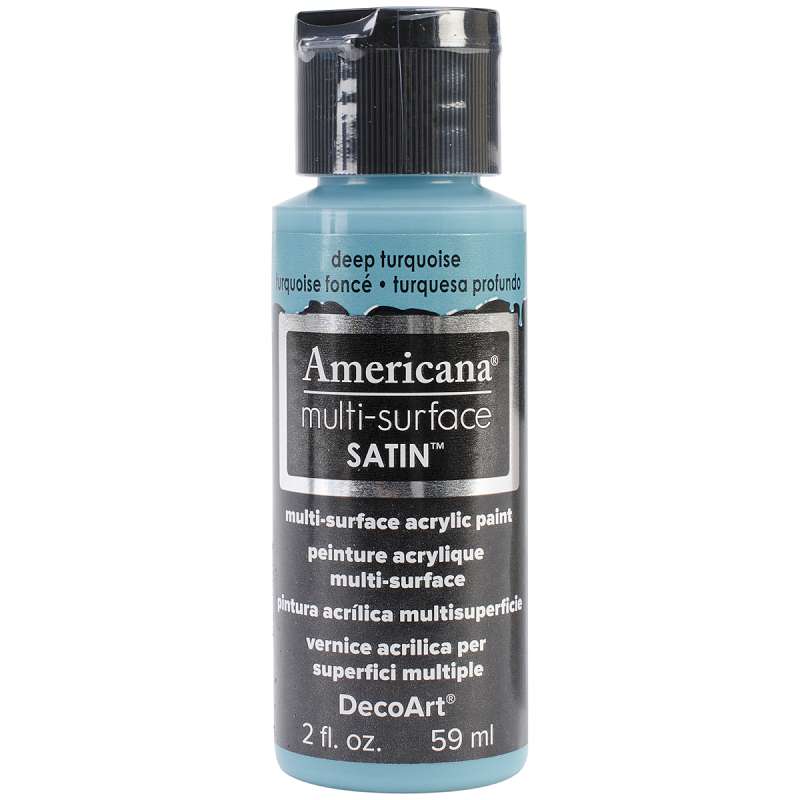 Americana Multi-Surface Satin Acrylic Paint 2oz Deep Turquoise