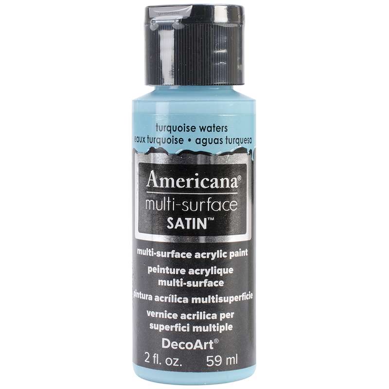 Americana Multi-Surface Satin Acrylic Paint 2oz Turquoise Waters