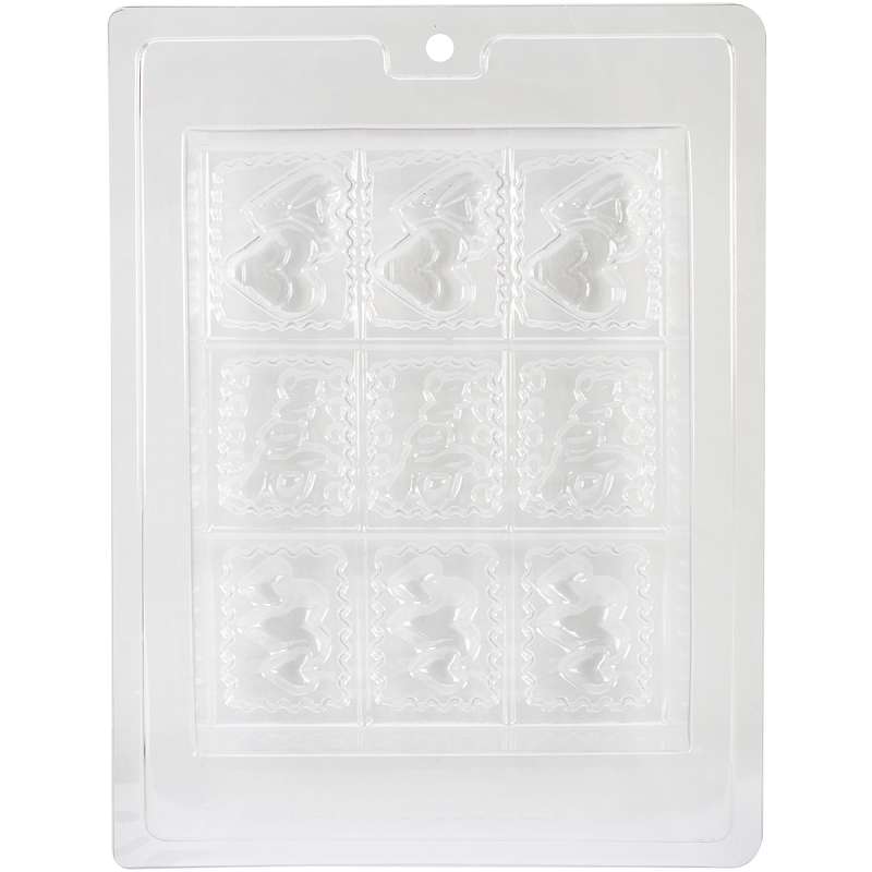 Soap Mold 7.75"X10.25" 9 Cavity - Love Theme