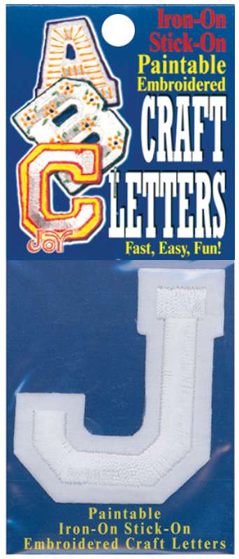 Iron-On Embroidered Letters & Numbers 2" Letter J