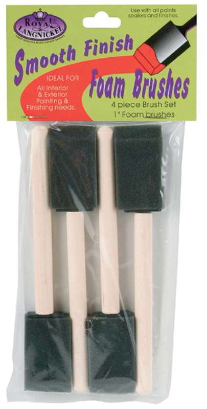 Foam Brushes 4/Pkg 1" Width