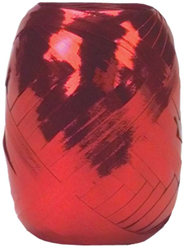 Flat Curling Ribbon .1875"X66' Red Glitter