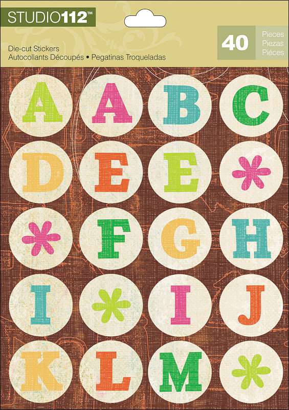 Studio 112 Die-Cut Stickers Bright Circle Alphabet