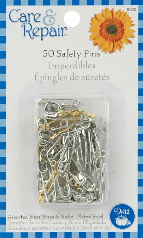 Safety Pins Assorted 50/Pkg