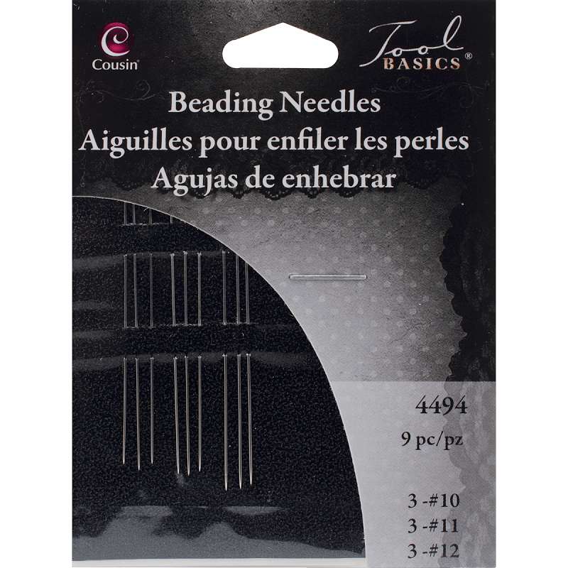 Beading Needles 9/Pkg 3 Each Of Sizes 10, 11 & 12