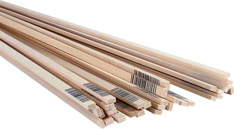 1/8" x 1/4" x 24" Basswood Strips 