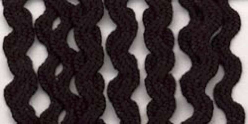 Baby Rickrack 1/4"X4yd Black