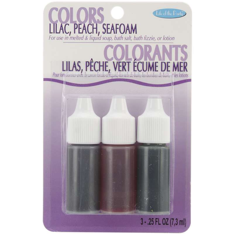 Colors .75oz 3/Pkg Lilac, Peach & Seafoam