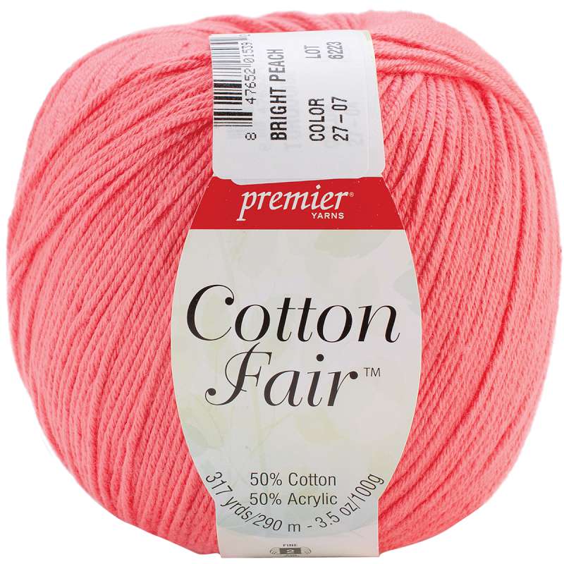 Cotton Fair Solid Yarn Bright Peach