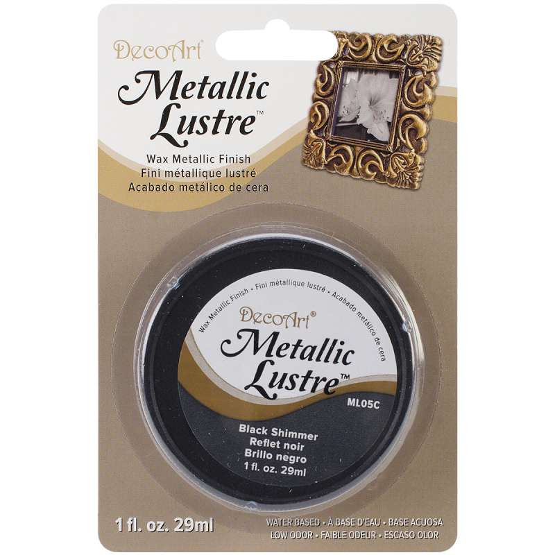 Metallic Lustre Wax Finish 1oz Black Shimmer