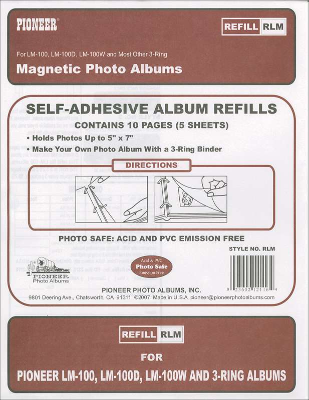 Pioneer Magnetic Photo Album Refill Pages 8.25"X10.5" 5/Pkg  