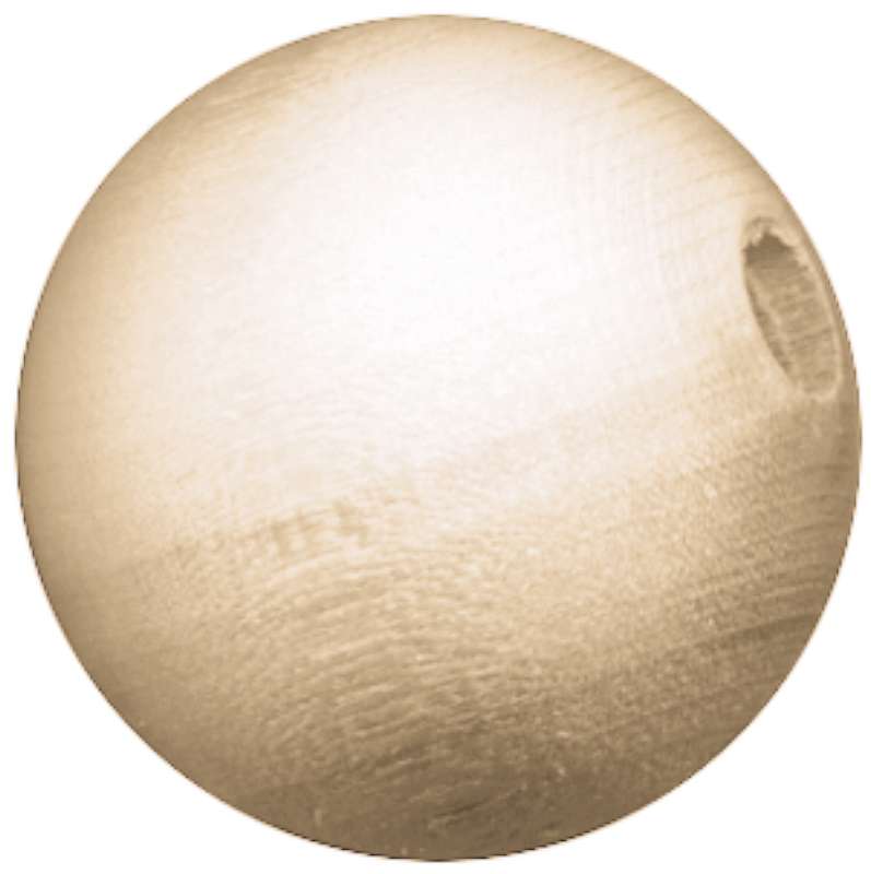 Wood Turning Shapes Round Bead 1" (7/32" Hole) 4/Pkg