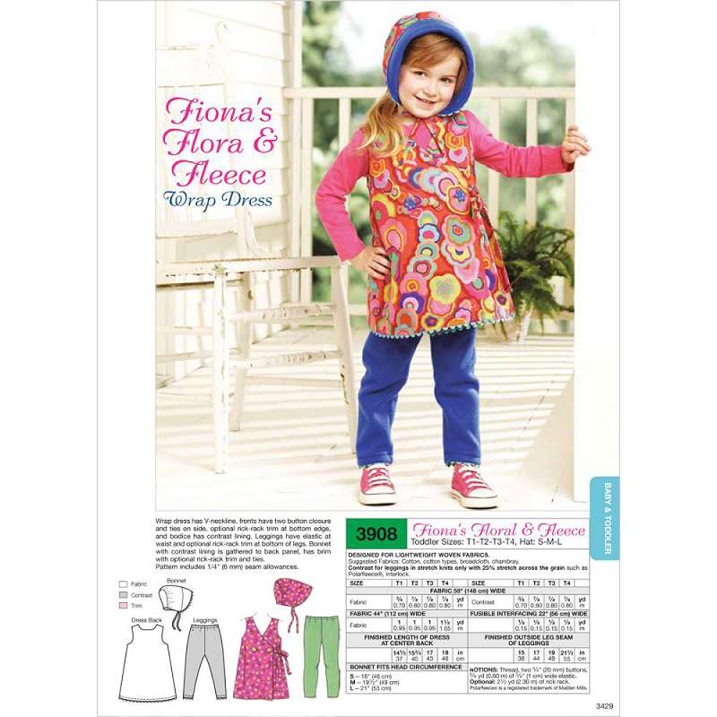 Fiona's Floral & Fleece-T1-T2-T3-T4<br />Hat: S-M-L