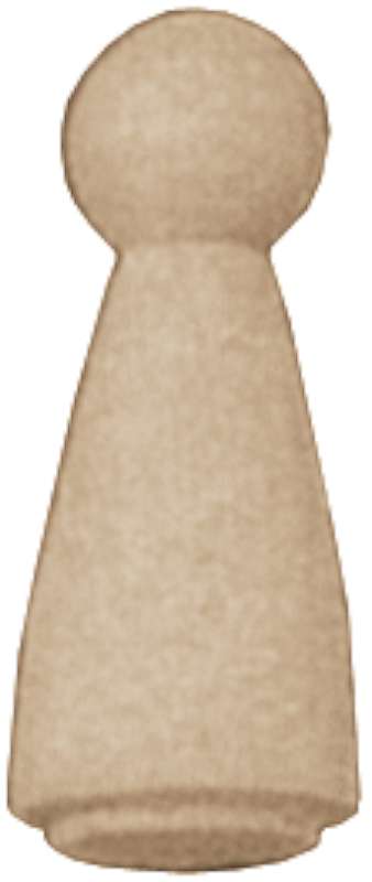 Wood Turning Shapes Doll Pin 2" 2/Pkg