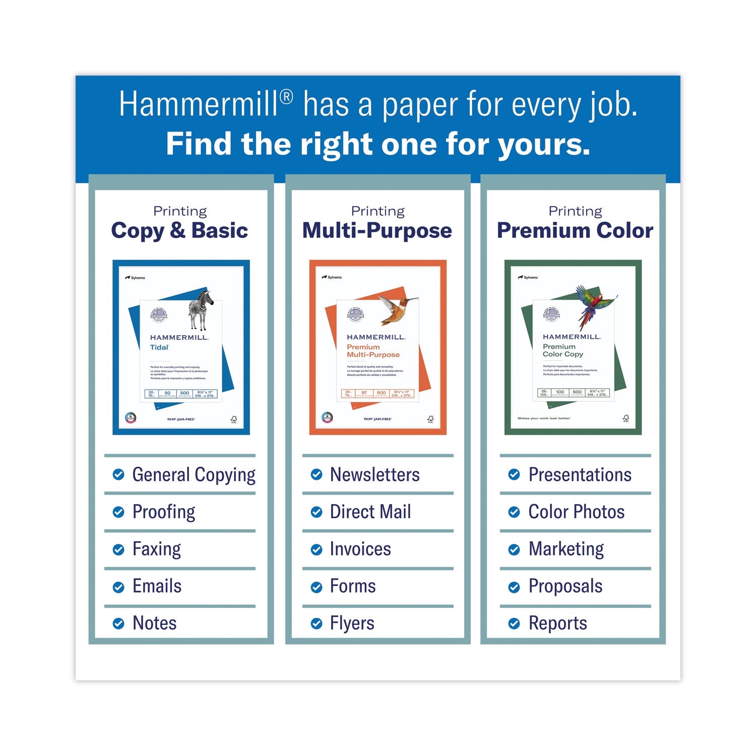 Hammermill® Laser Print Office Paper, 3-Hole Punch, 98 Brightness, 24lb, Ltr, White, 500/Rm
