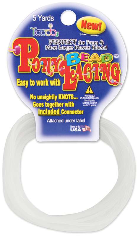 Pony Bead Lacing 2mmX5yd Frosted