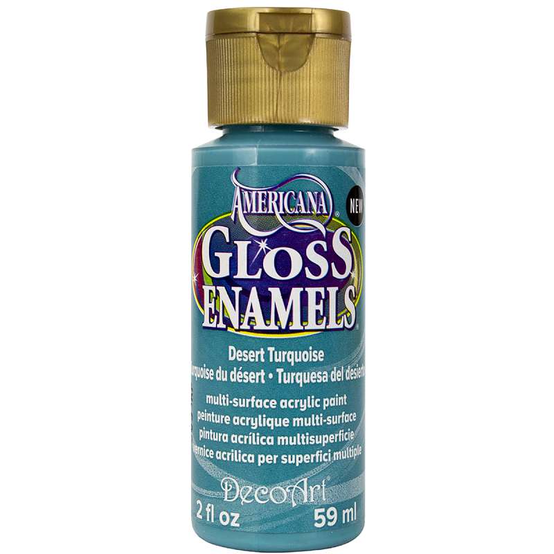 Americana Gloss Enamels Acrylic Paint 2oz Desert Turquoise