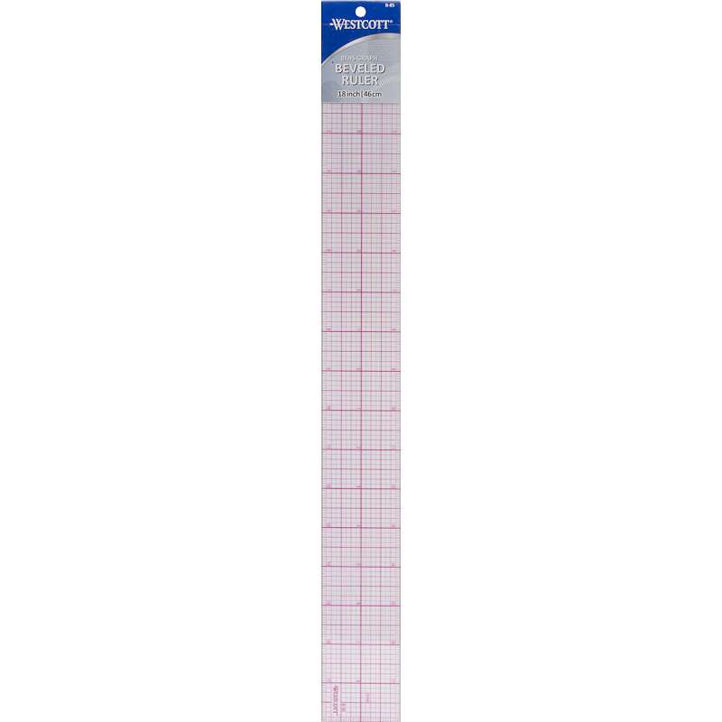 8ths Graph Beveled Ruler 18" 