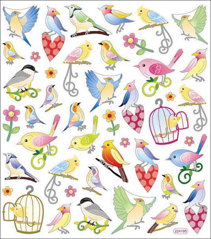 Multicolored Stickers The Beauty Of Birds