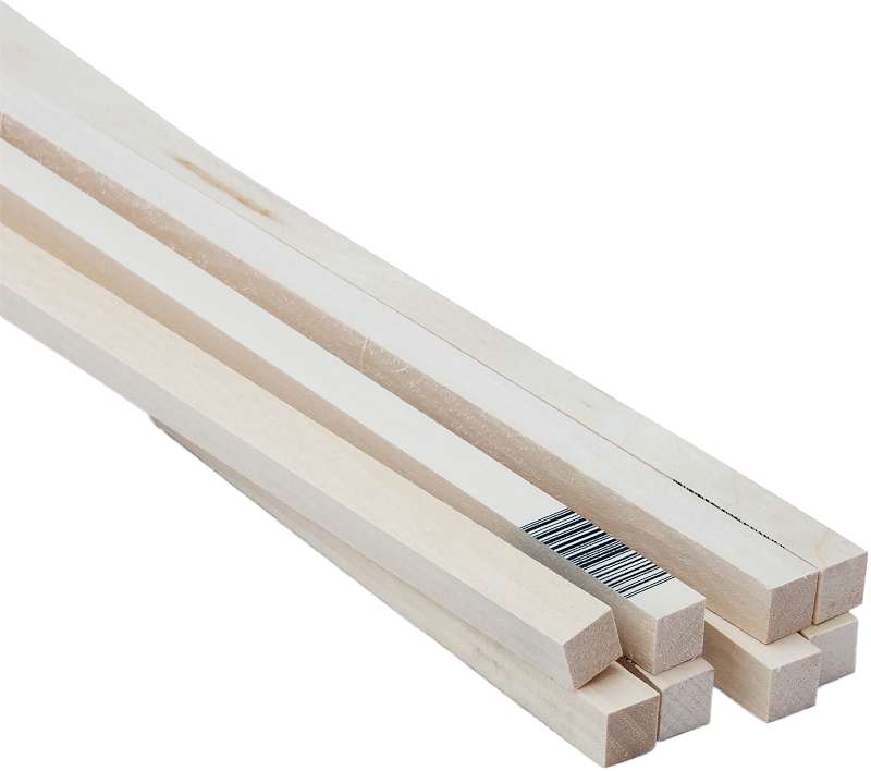 1/2" x 1/2" x 24" Basswood Strips (5)
