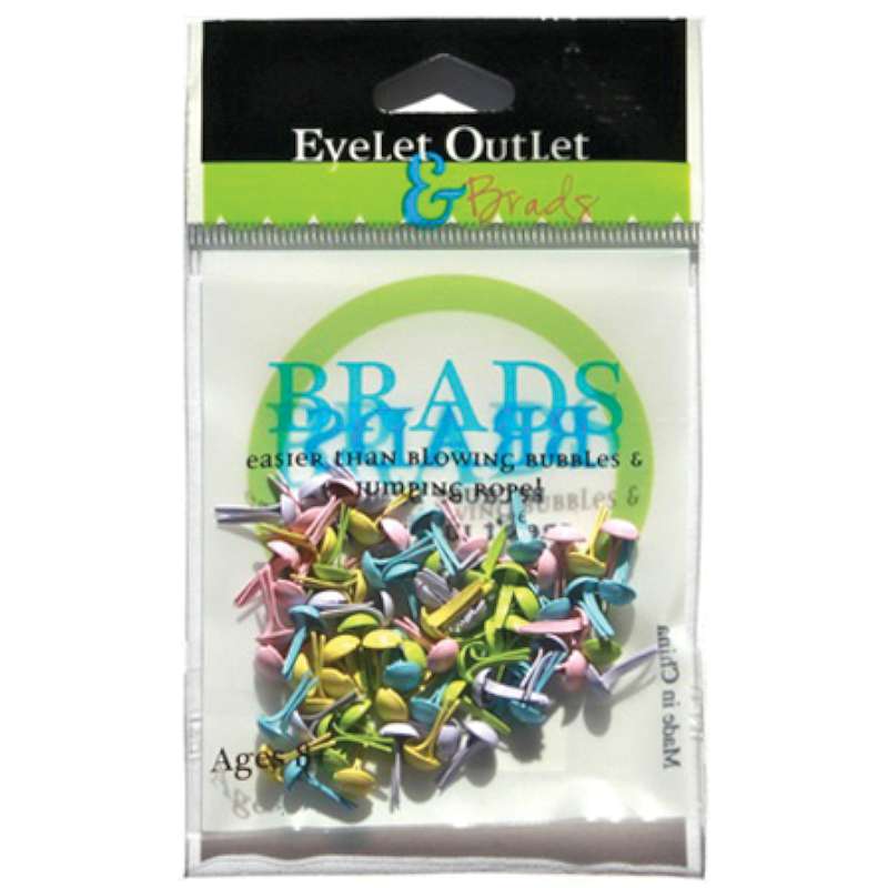 Eyelet Outlet Round Brads 4mm 70/Pkg Spring