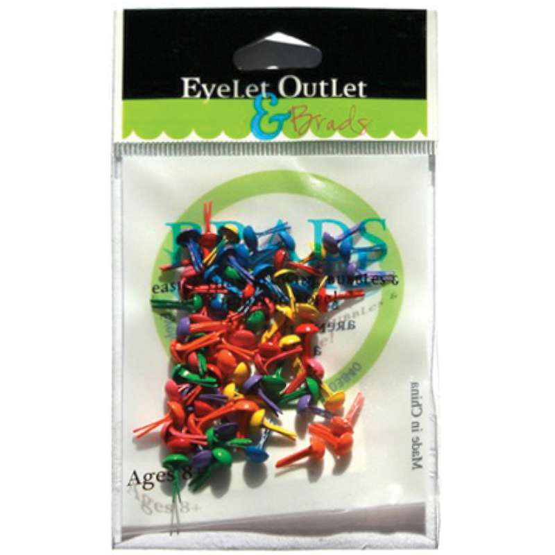 Eyelet Outlet Round Brads 4mm 70/Pkg Summer