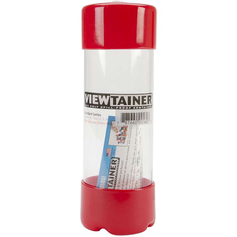 Viewtainer Slit Top Storage Container 2"X6" Red