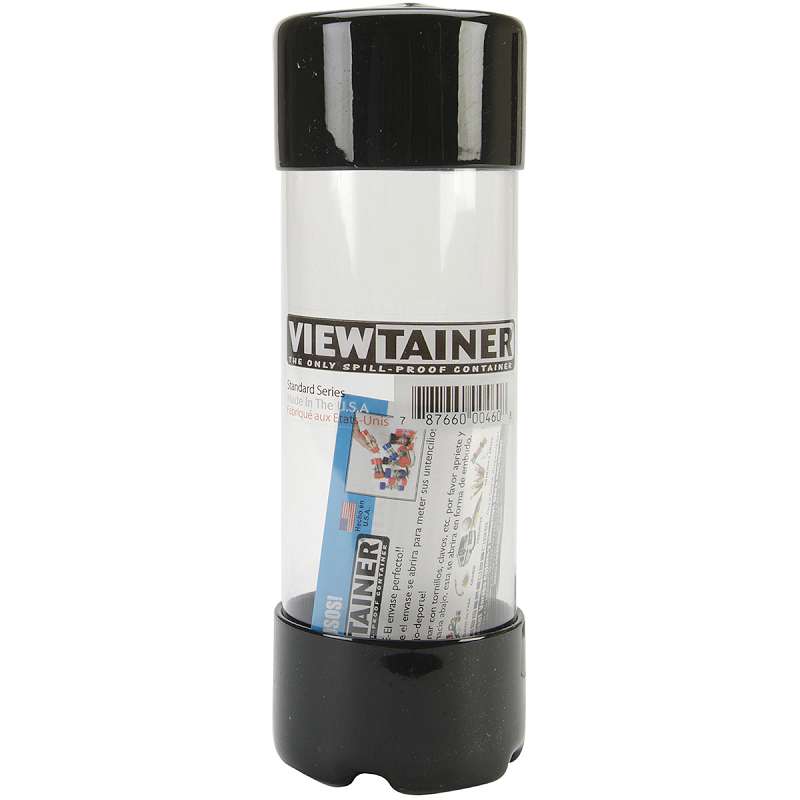 Viewtainer Slit Top Storage Container 2"X6" Black