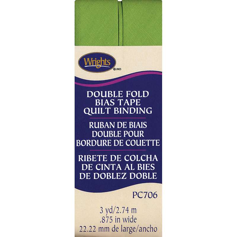 Double Fold Quilt Binding 7/8"X3yd Leaf Green