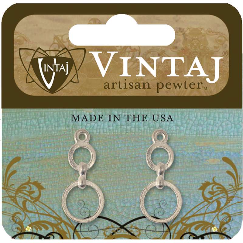 Vintaj Metal Accents Demi Circlets 10mmX21mm 2/Pkg