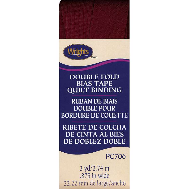 Double Fold Quilt Binding 7/8"X3yd Ox Blood